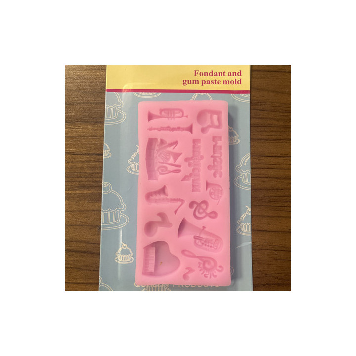 Pembe silikon müzik aletli kalıp