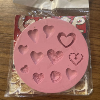 Çoklu kalpli yuvarlak pembe silikon kalıp