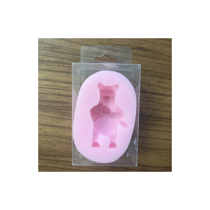 Pembe silikon 3 boyutlu ayıcık desenli kalıp