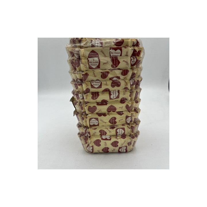 Mysweet heart kare cupcake kalıbı 100 adet çap 9 cm