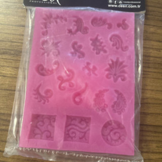 Pembe küçük oyma desen silikon kalıp