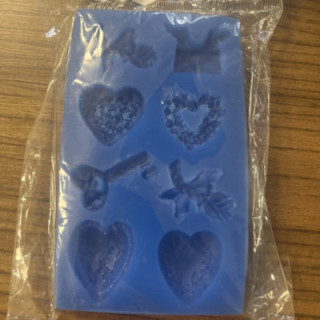 Lacivert yapraklı kalpli silikon kalıp