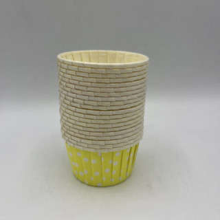 Sarı beyaz puantiyeli muffın kalıp çap:7 Adet:20