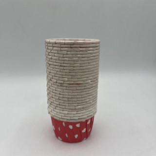 Pembe beyaz kalpli  renk muffın kalıp çap:6 cm Adet:25