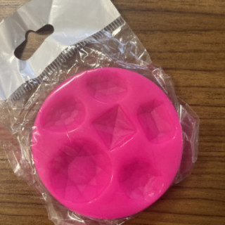 Pembe 6lı geometrik elmas desen silikon kalıp