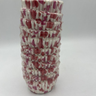 Kırmızı pembe kalp desen cupcake kalıp adet:100