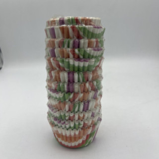 Renkli çizgili cupcake kalıp adet:100