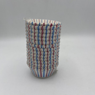 Mavi kırmızı çizgili cupcake kalıp 100lü