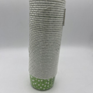 Yeşil beyaz puantiyeli muffın kalıp çap:7 cm adet 100