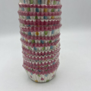 Renkli puantiyeli altı kelebekli cupcake kalıbı adet:100