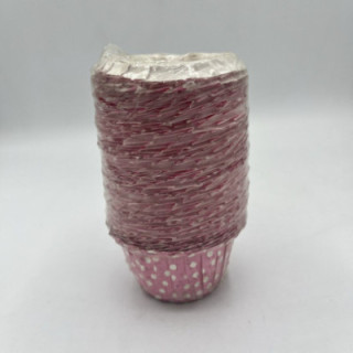 Pembe beyaz puantiyeli cupcake adet:100lü