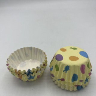 Sarı renkli daireli mini cupcake adet:20