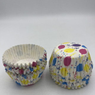 Renkli balonlu konfetili cupcake kalıbı Adet:20
