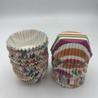 Renkli çizgili cupcake kalıp adet:20