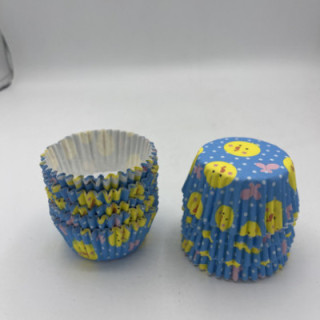 Mavi sarı civciv desen cupcake Adet:20