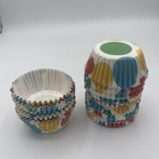 Büyük renkli daireli cupcake adet:20