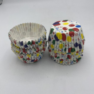 Sarı kırmızı mor yeşil balonlu cupcake kalıbı adet:20