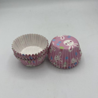 Pembe beyaz tavşanlı cupcake kalıbı adet:20