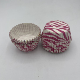 Pembe beyaz zebra cupcake kalıbı adet:20
