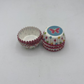 Pembe kalp mini cupcake kalıbı adet 20