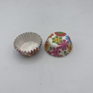 Renkli çiçekli mini cupcake adet 20