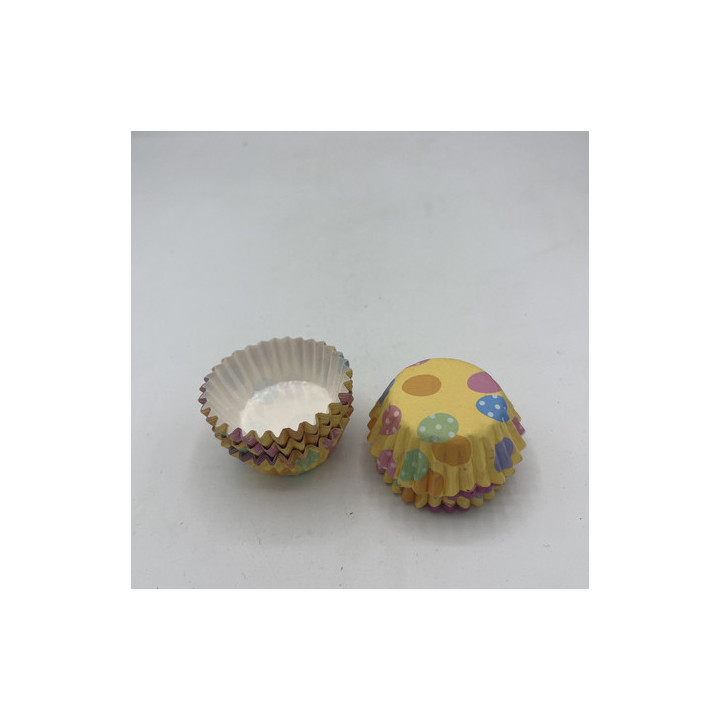 Renkli balonlu puantiyeli mini cupcake kalıbı adet 20