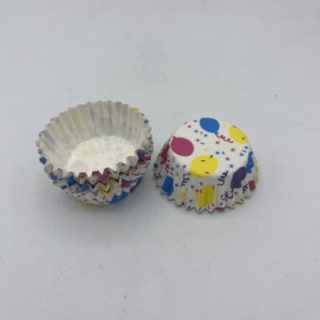 Renkli balonlu mini cupcake kalıbı adet 20
