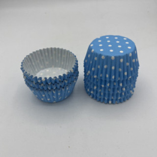 Mavi beyaz puantiyeli cupcake kalıbı adet 20