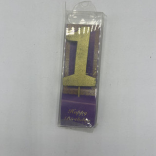 Gold simli rakam mum (1)