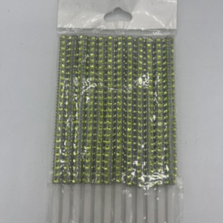 Yeşil taşlı cakepops cubugu 12li