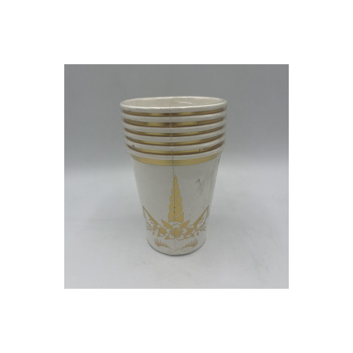 Karton bardak gold unıcorn desen 220 Ml 8li paket
