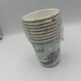 Karton bardak deniz kızı desen 220 Ml 8li paket