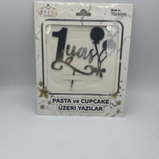 Söz sözümüz pleksi Gümüş renk pasta yazısı