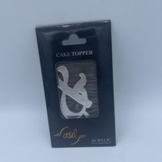 Şekil (&)pleksi Gümüş renk pasta yazısı