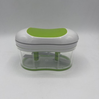 Hiper kızaklı çift bıçaklı mini doğrayıcı yeşil beyaz renk