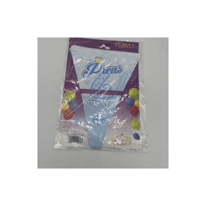 Prens 4 yaşında flama mavi renk