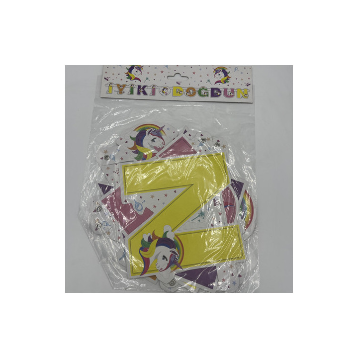 Gökkuşağı Unicorn iyiki doğdun yazısı