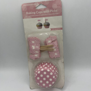 It’s a girl 12li cupcake&kürdan set renk:Pembe