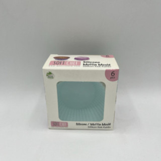 Soft Chef 6lı muffın kalbını materyal:Silikon Renk:Mavi