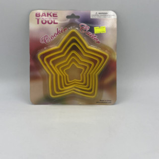 Plastik 6lı kurabiye&bisküvi kalıbı sarı yıldız