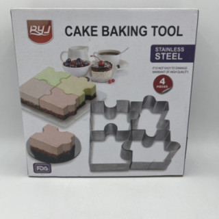 Puzzle şekil Çelik 4lü kek şekilli dilimleyici