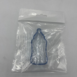 Mavi plastik kurabiye kalıbı (biberon)