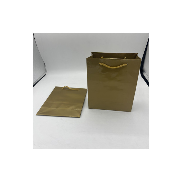 Koyu gold ipli çanta poşet