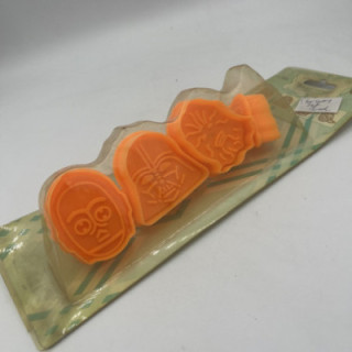 4lü turuncu renk basmalı kurabiye&bisküvi kalıbı mısır yüz