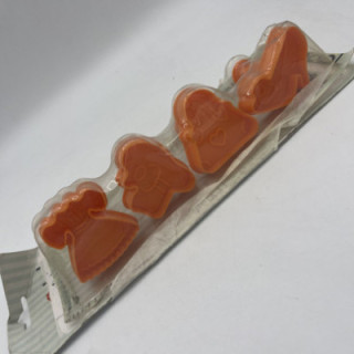 4lü turuncu renk basmalı kurabiye&bisküvi kalıbı kıyafet&ayakkabı