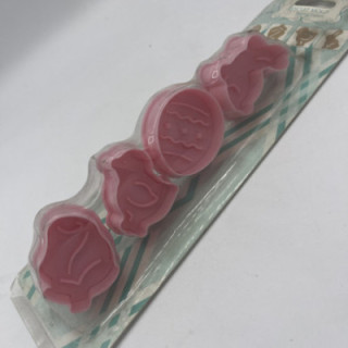 4lü pembe renk basmalı kurabiye&bisküvi kalıbı tavşanlı civcivli