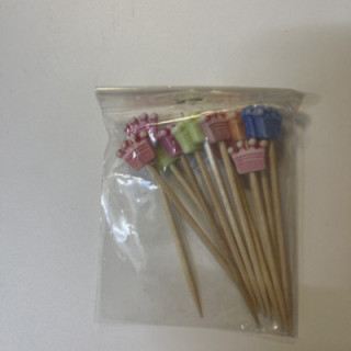 Renkli taçlı kürdan seti