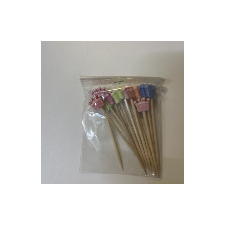 Renkli taçlı kürdan seti