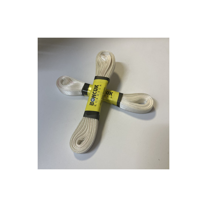 Krem renk 10mm saten kurdale 10 mt