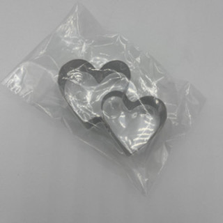 Çiftli kalp şeklinde metal kurabiye kalıbı